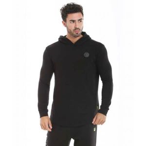 Bluza z kapturem Long Sleeve Hooded Sweatshirt - kolor: czarny.